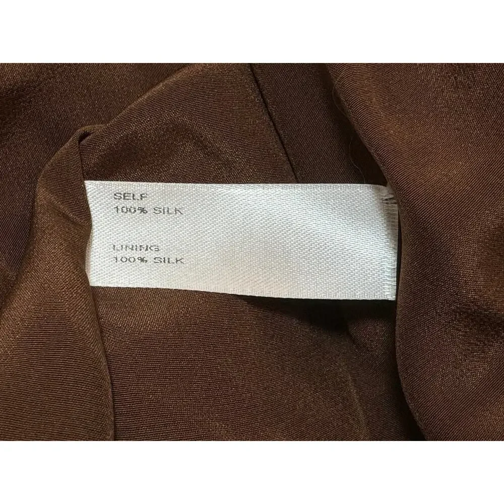 Carolina Herrera Dress Womens 6 Silk Animal Print Ruffle Tie Waist Knee Length - Picture 14 of 15